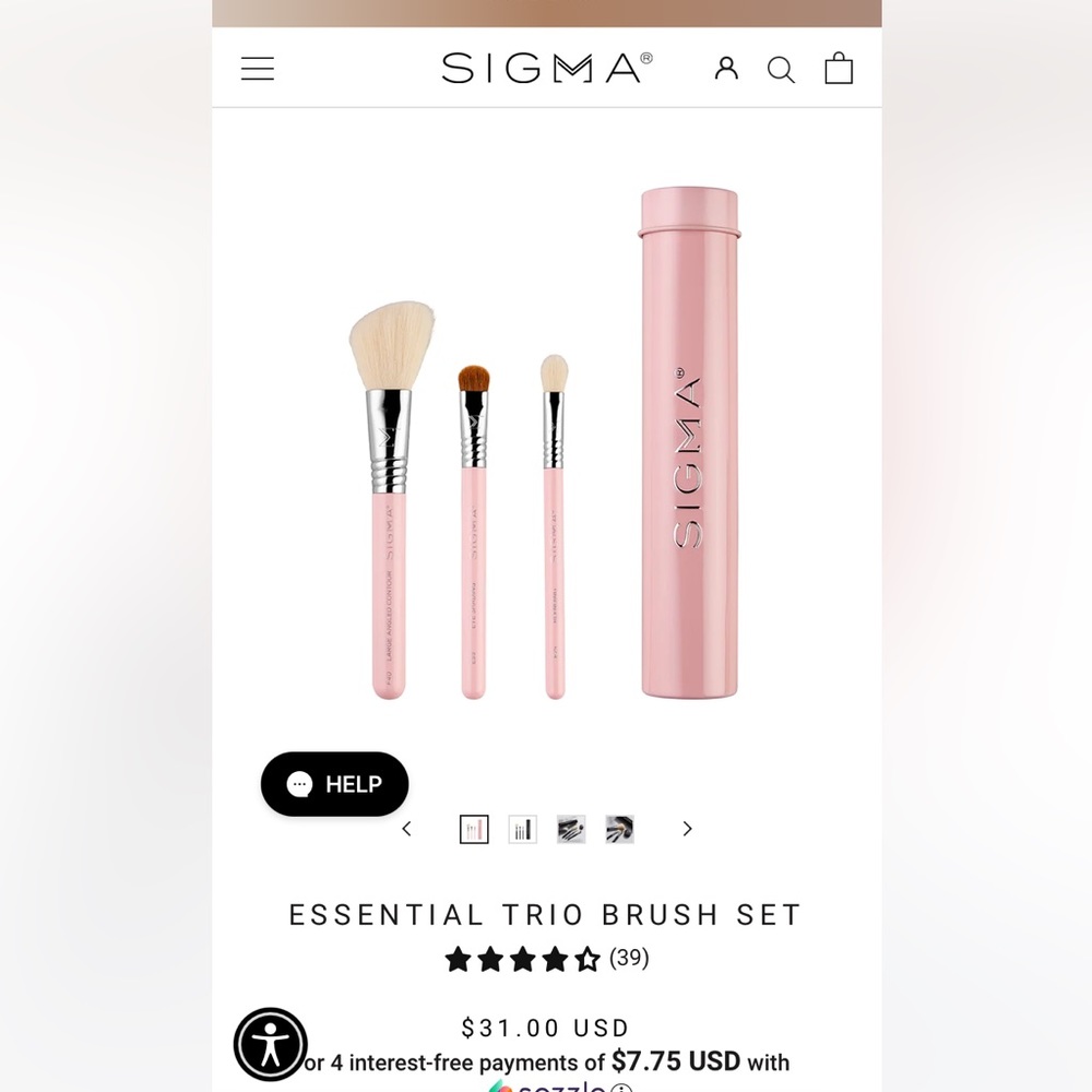 Sigma essential trio brush set